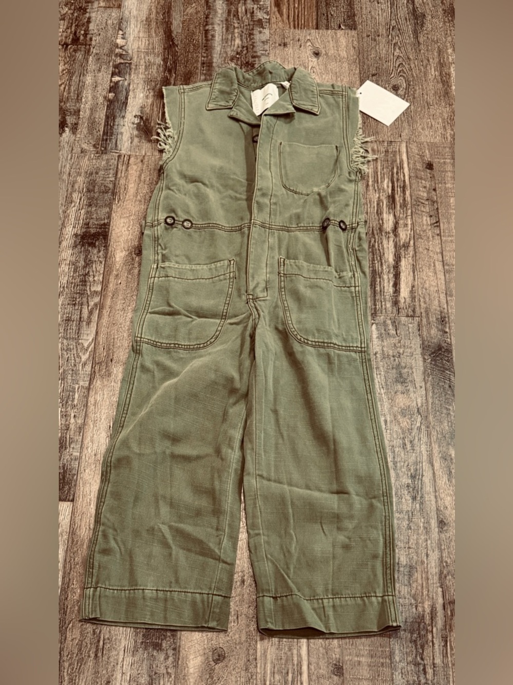 ONE TEASPOON Girl's Safari Khaki Camp Overalls Size 8-9 $219 NWT